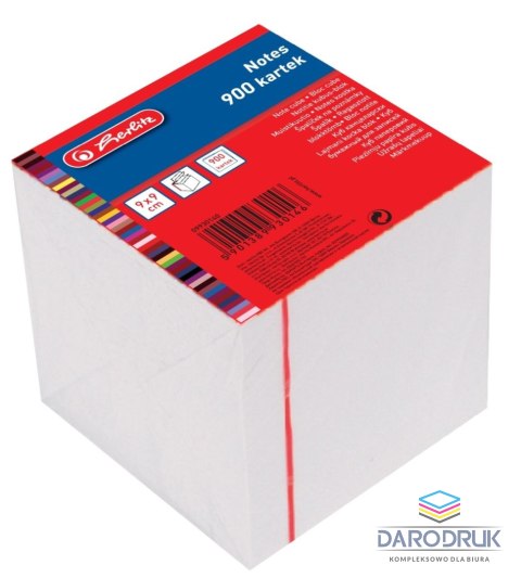 Herlitz Kostka papierowa 9930140 biały [mm:] 90x90x 90 Herlitz (300023301)
