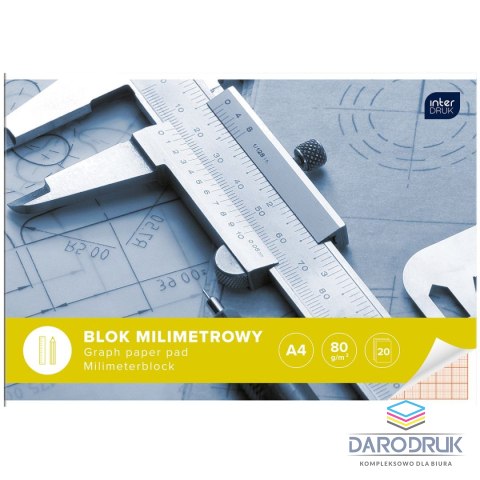 Interdruk Blok milimetrowy A4 80g 20k Interdruk (BLMIA4)
