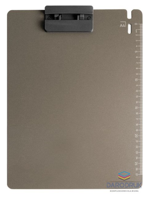 Tetis Deska z klipem (podkład do pisania) A4 Z PODZIAŁKĄ szara Tetis (BD650-S)