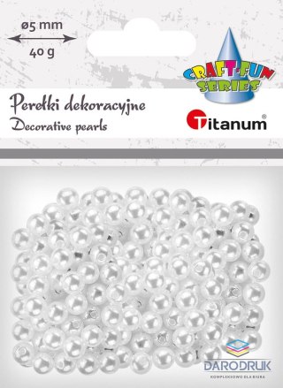 Titanum Perełki Craft-Fun Series 5mm białe Titanum (X107)