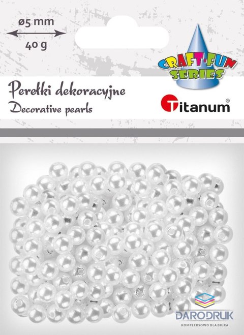 Titanum Perełki Craft-Fun Series 5mm białe Titanum (X107)