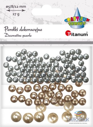 Titanum Perełki Craft-Fun Series srebrne, miedziane, kość słoniowa mix Titanum (5047)
