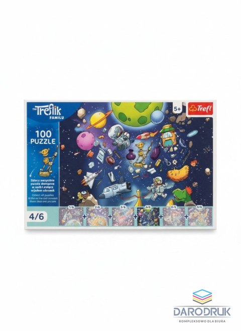 Trefl Puzzle Rodzina Treflików Robobot w kosmosie 100 el. Trefl (16544)