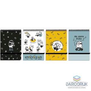 (nd) Kołozeszyt (kołonotatnik) A6 Minionki 96k. 70g krata (nd) (5894)