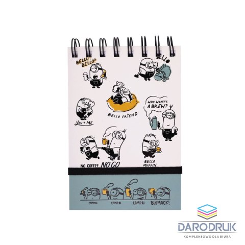 (nd) Kołozeszyt (kołonotatnik) A6 Minionki 96k. 70g krata (nd) (5894)