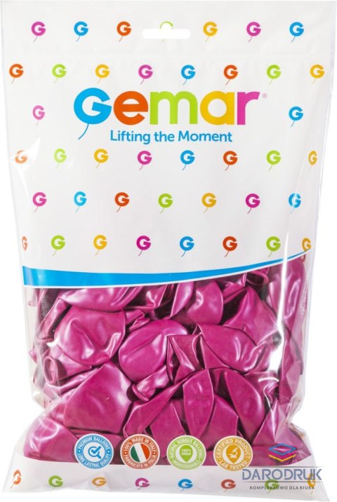 Balon gumowy metalizowany 12cal (GM110/CR/64)
