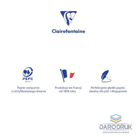 Clairefontaine Zeszyt A5 63552AMXC CF 60k. 90g krata Clairefontaine