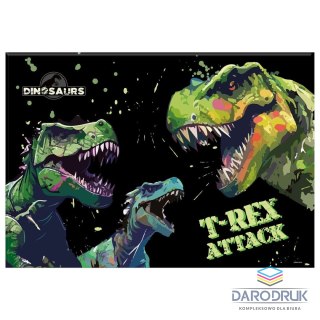 Derform Podkład na biurko Dinozaur mix karton Derform (PODN20)