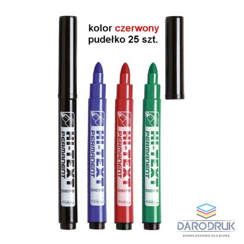 Fibracolor Marker permanentny wkład czerwony 6,0mm okrągła końcówka Fibracolor