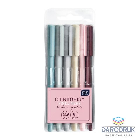 Interdruk Cienkopis SATIN GOLD 6KOL wkład mix 6kol. Interdruk (5902277346711)