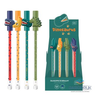 Interkobo Długopis wymazywalny Dinozaurus na skuwkę z figurką 5902277331847 wkład niebieski 0,5mm Interkobo