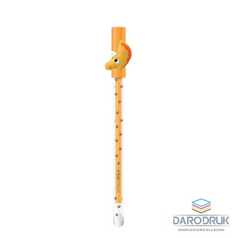Interkobo Długopis wymazywalny Dinozaurus na skuwkę z figurką 5902277331847 wkład niebieski 0,5mm Interkobo