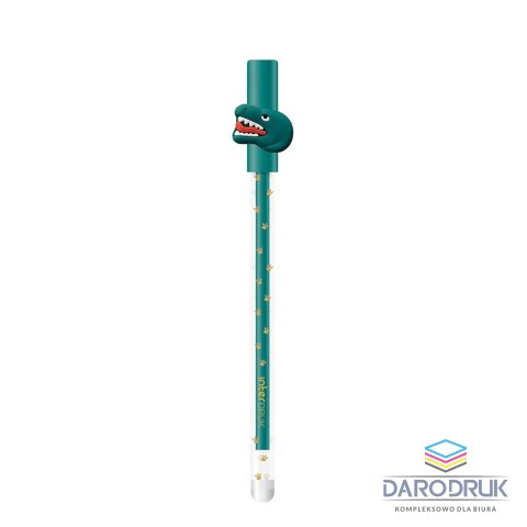 Interkobo Długopis wymazywalny Dinozaurus na skuwkę z figurką 5902277331847 wkład niebieski 0,5mm Interkobo