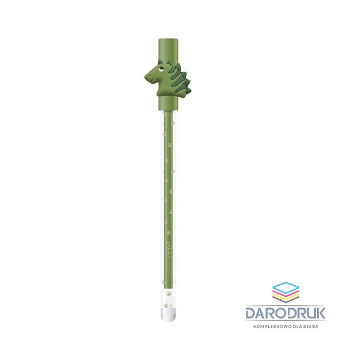 Interkobo Długopis wymazywalny Dinozaurus na skuwkę z figurką 5902277331847 wkład niebieski 0,5mm Interkobo