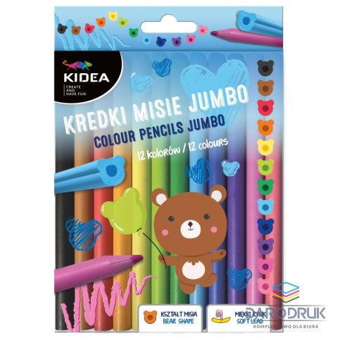 Kidea Kredki ołówkowe 12 kol. Kidea (KMJ12KKA)