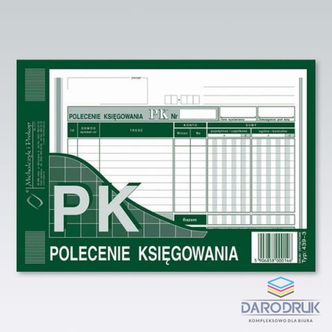 Michalczyk i Prokop Druk offsetowy A5 Polecenie księgowania A5 80k. Michalczyk i Prokop (439-3)