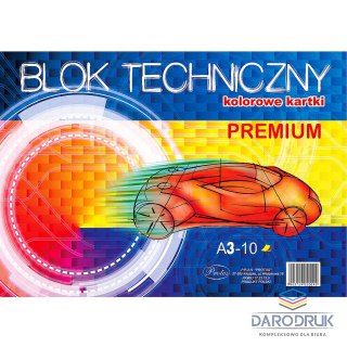 Protos Blok techniczny A3 kolorowy 10k Protos