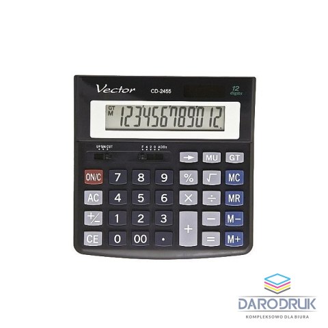 Vector Kalkulator na biurko Vector (KAV CD-1202 BLK)