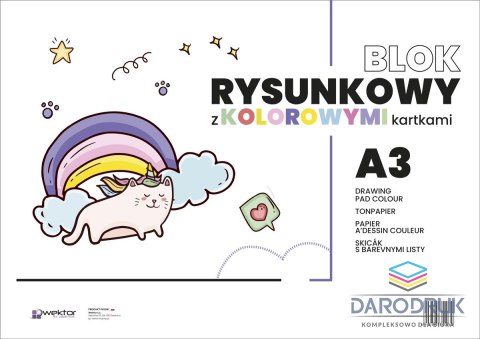 Wektor Blok rysunkowy A3 kolorowy 80g 20k Wektor