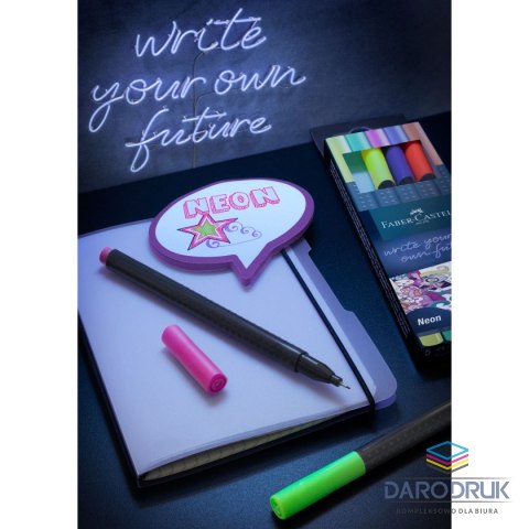 Faber Castell Cienkopis neonowy wkład mix 0,4mm 5kol. Faber Castell (151603 FC)