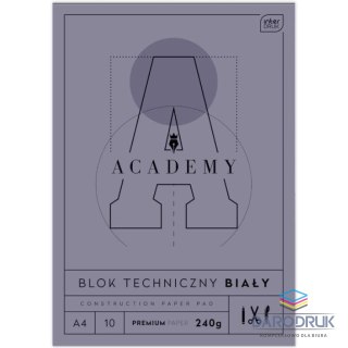 Interdruk Blok techniczny ACADEMY A4 A4 biały 240g 10k Interdruk (240 g)