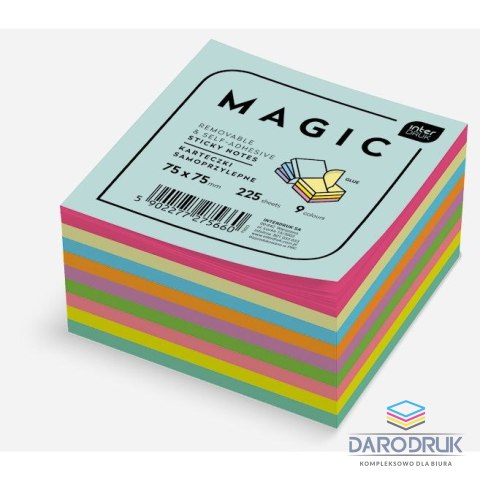 Interdruk Notes samoprzylepny (karteczki) mix 225k [mm:] 75x75 Interdruk (IKARSAM225MC)