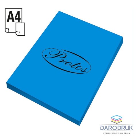 Protos Papier kolorowy A4 niebieski 50k. 160g Protos