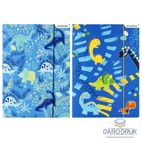 Starpak Teczka kartonowa na gumkę Dino A4 różne Starpak (512116)