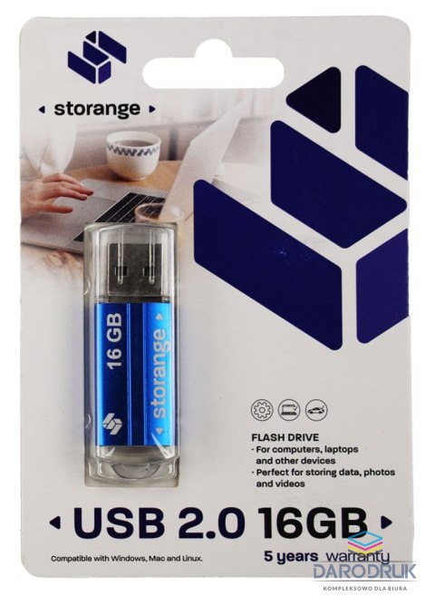 Storange Pendrive Blue 16GB Storange (STORANPEN16GBBLUE2.0)