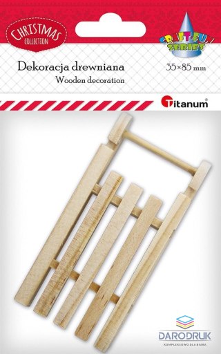 Titanum Ozdoba drewniana Craft-Fun Series Sanie drewniane Titanum (24BR0201-235)