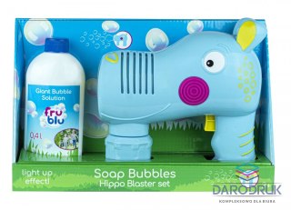 Tm Toys Bańki mydlane Fru Blu Blaster Hippo + Płyn 0,4L Tm Toys (DKF0161)