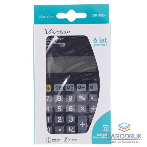 Vector Kalkulator na biurko Vector (KAV DK-055 BLK)