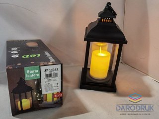 Adar Lampka dekoracyjna z ruchomym płomieniem, czterokątna, 23x9cm Adar (624894)