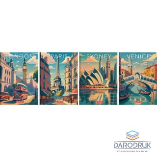 Herlitz Brulion A6 Retro City 96k. 70g krata Herlitz (400196851)