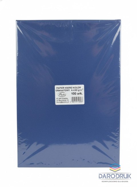 Protos Papier kolorowy A4 granatowy 100k. 80g Protos