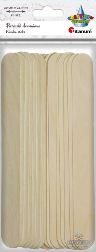 Titanum Ozdoba drewniana Craft-Fun Series Patyczki naturalne 24x200mm Titanum (171200)