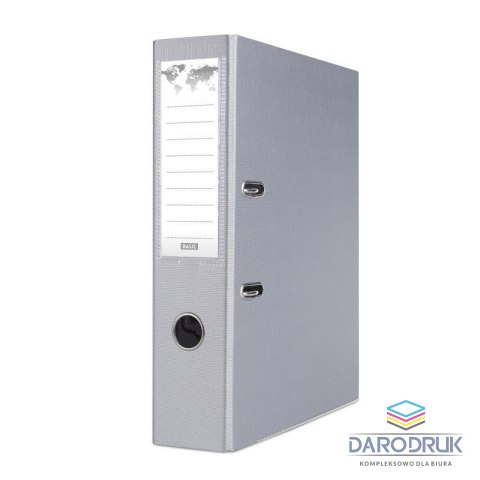 Basic Segregator dźwigniowy z szyną A4 75mm szary Basic (21024221-10)