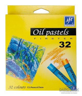 Firster Pastele olejne Firster 32 kolory okrągłe ?9 mm (FOP-32)