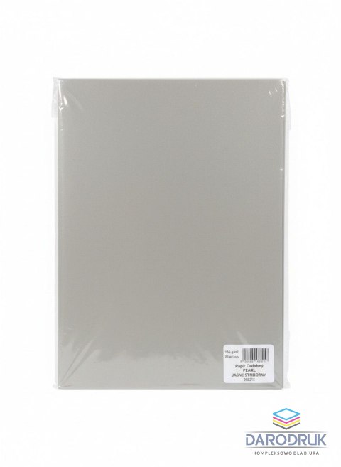 Galeria Papieru Papier ozdobny (wizytówkowy) A4 pearl jasnosrebrny srebrny 135g Galeria Papieru (206213)