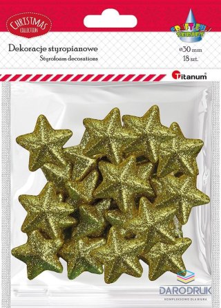 Titanum Ozdoba styropianowa Craft-Fun Series gwiazdki Titanum (23YX0326-2(GOLD))