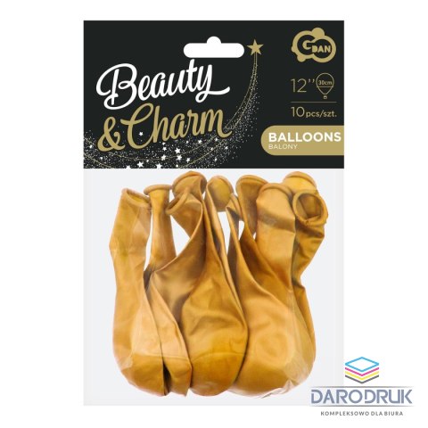 Godan Balon gumowy Beauty&Charm metaliki złote 10szt. złoty metaliczny 300mm 12cal Godan (CB-1MZL)