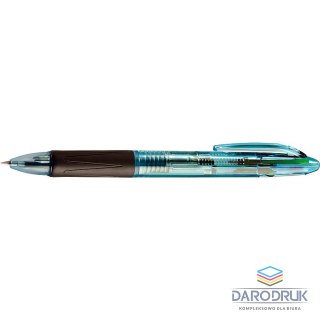 Tetis Długopis standardowy 4-kolorowy wkład niebieski 1mm Tetis (KD800-4M)