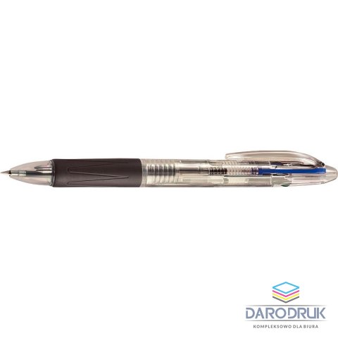 Tetis Długopis standardowy 4-kolorowy wkład niebieski 1mm Tetis (KD800-4M)