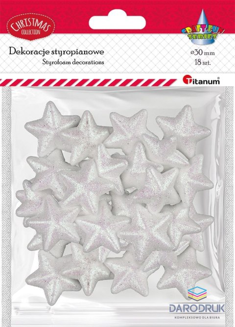 Titanum Ozdoba styropianowa Craft-Fun Series gwiazdki Titanum (23YX0326-2(WHITE))