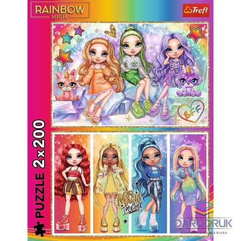 Trefl Puzzle Mga Tęczowe lalki 2x200 el. Trefl (13335)