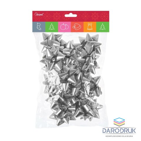 Arpex Kokarda samoprzylepne 16szt. srebrne 70mm Arpex (BN5229SRE)