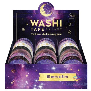 Interdruk Taśma ozdobna taśma samoprzylepna GALAXY 5M 15x5 [mm x m] mix Interdruk (5902277325907)