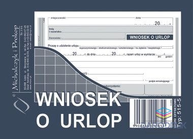 Michalczyk i Prokop Druk offsetowy A6 Wniosek o urlop 40k. Michalczyk i Prokop (515-5)