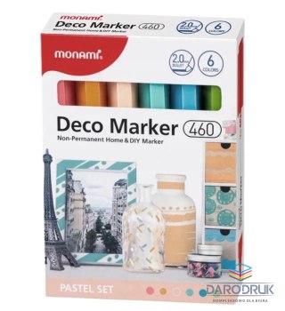 Monami Marker specjalistyczny Deco Marker B 460 pastel 2080001503 wkład mix okrągła końcówka Monami (160-2468)