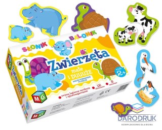 Multigra Puzzle ZWIERZĘTA MAŁE I DUŻE - PUZZLE 12 el. Multigra
